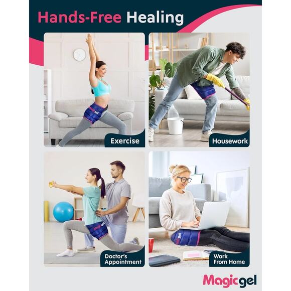 Magicgel Hip Ice Pack Wrap Reusable Hot Cold Compress Gel Bead Therapy Pad - Picture 4 of 8